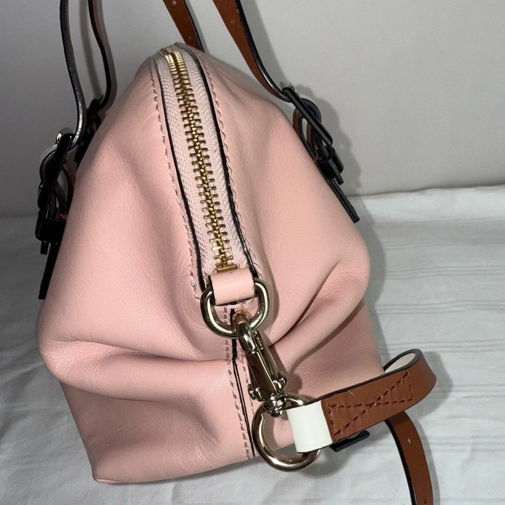 Kate Spade New York Pink Leather Dome Satchel Shoulder Bag & Wallet Set Dust Bag